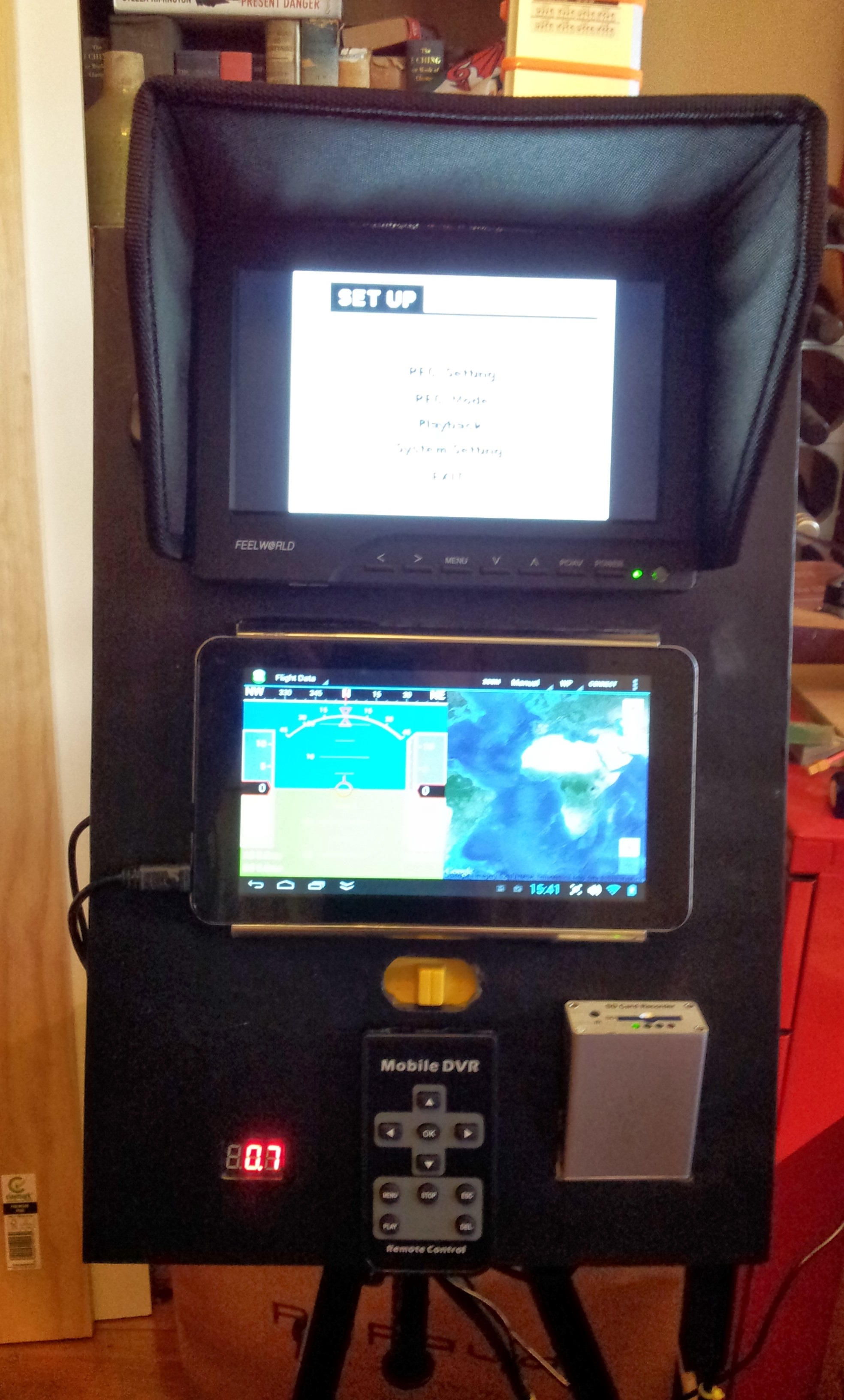 GS with LCD showing DVR output 